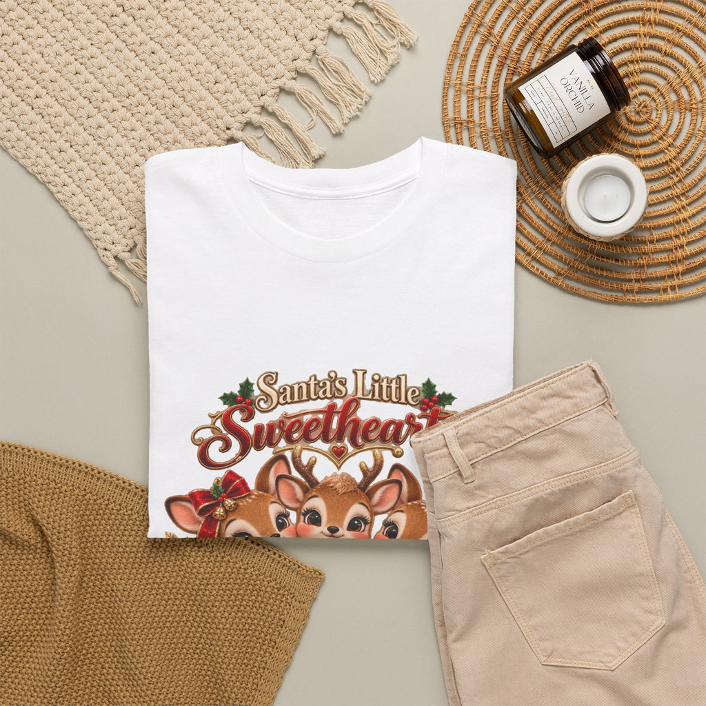 Personalized Christmas Reindeer Shirt – Santa’s Little Sweethearts Custom Kids Names