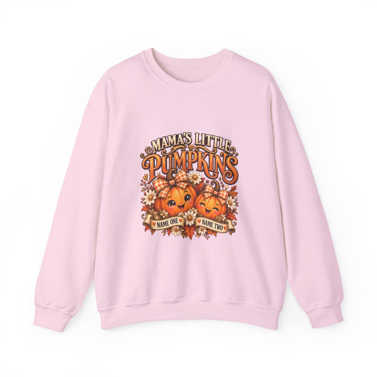 Mama’s Little Pumpkins Personalized Halloween Sweatshirt – Custom Two Names