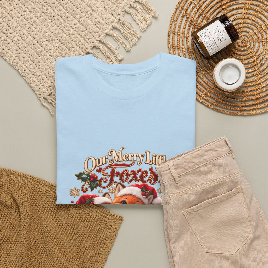 Personalized Christmas Fox Family Shirt – Custom Kids Names Holiday Mom Gift