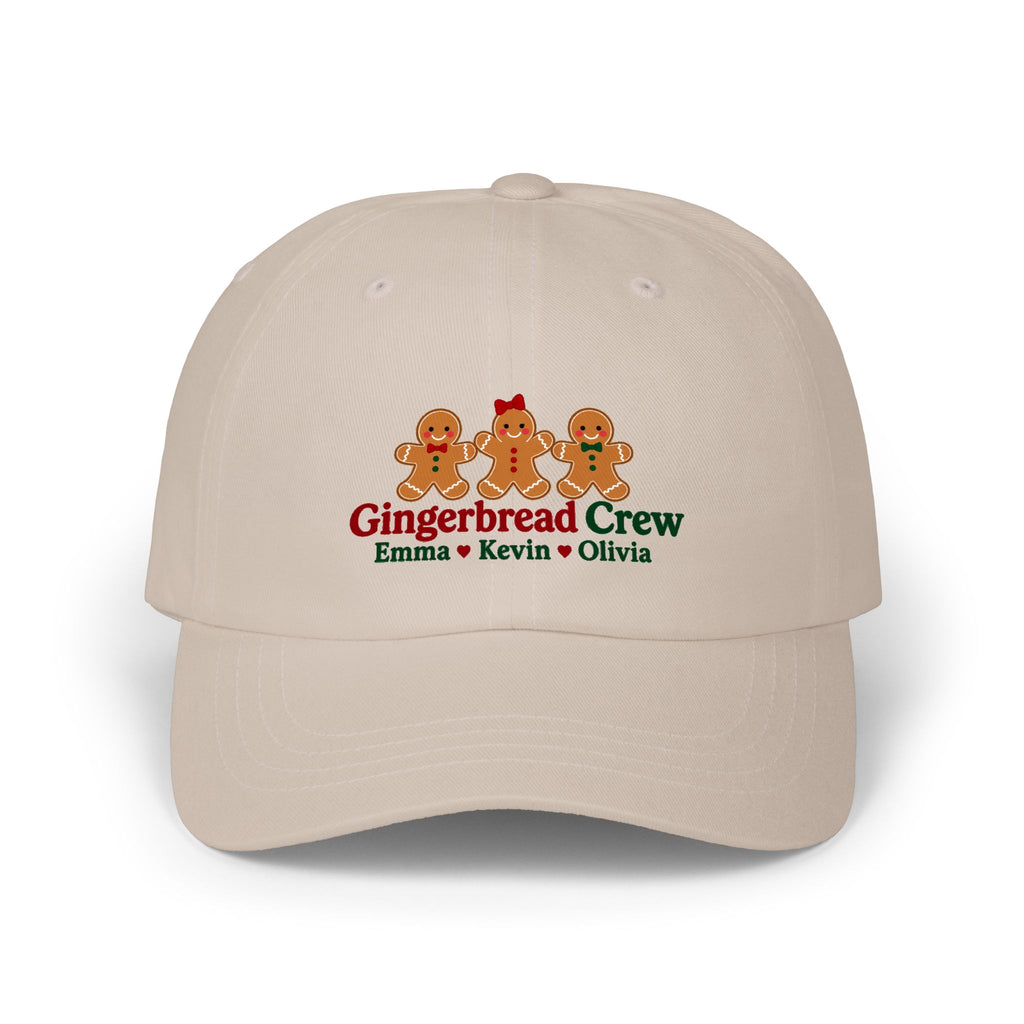 Gingerbread Crew Personalized Christmas Cap – Custom Name Holiday Dad Hat