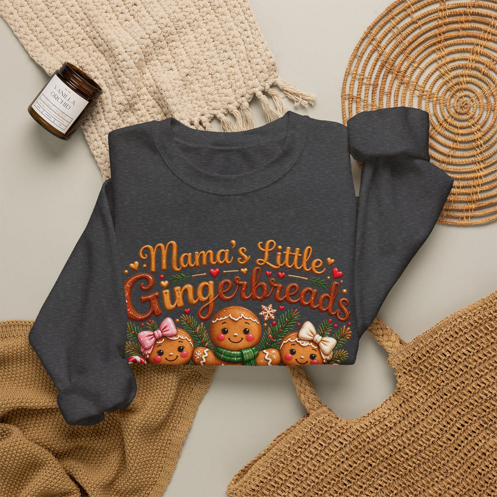 Mama’s Little Gingerbreads Personalized Christmas Sweatshirt – Custom Kids Names