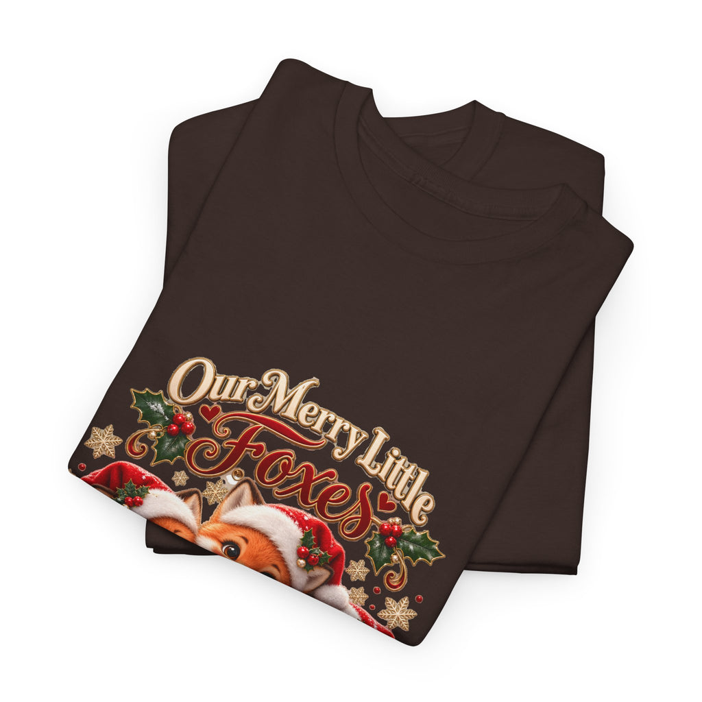 Personalized Christmas Fox Family Shirt – Custom Kids Names Holiday Mom Gift