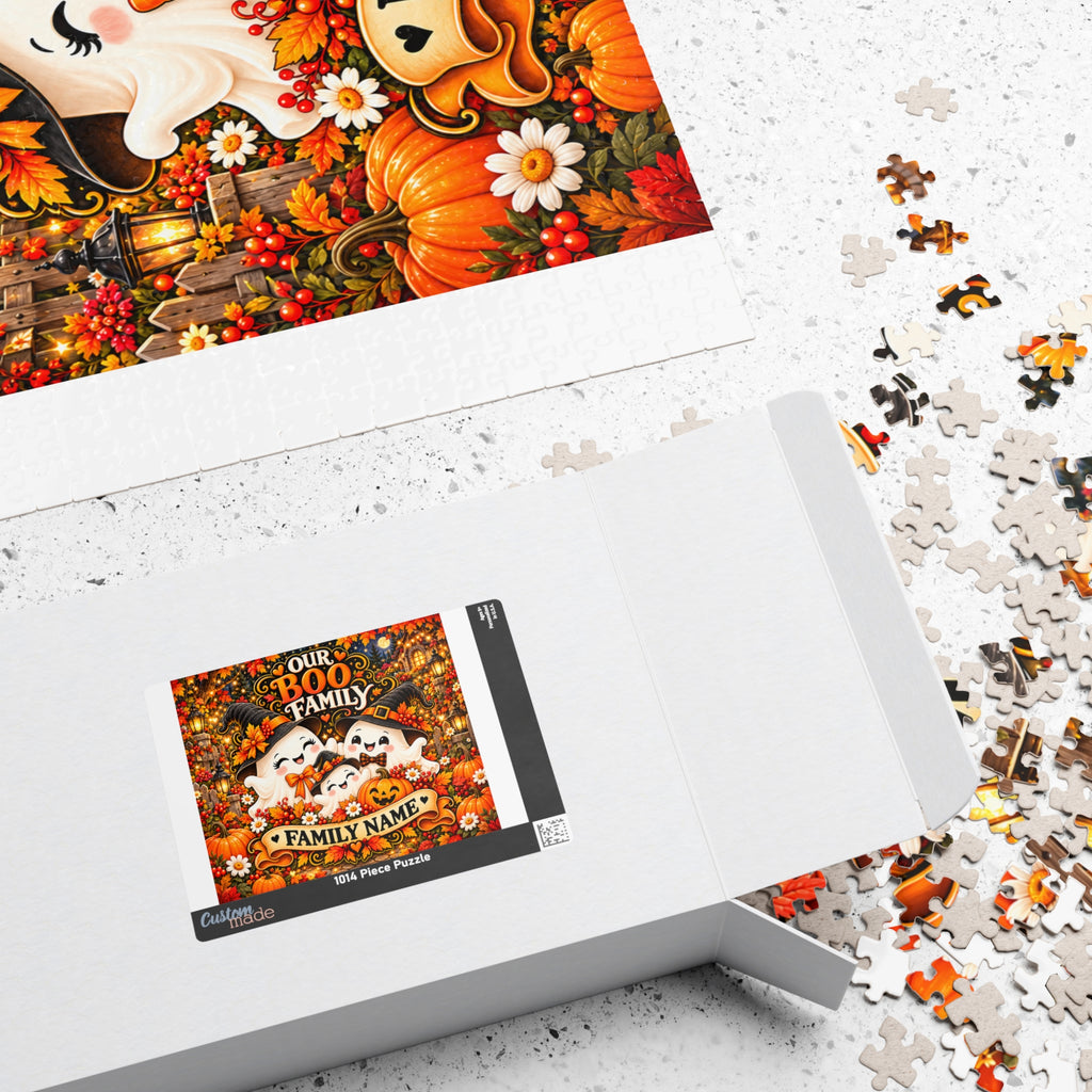 Our Boo Family Personalized Halloween Jigsaw Puzzle – Custom Family Name