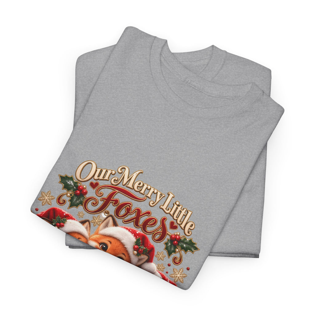 Personalized Christmas Fox Family Shirt – Custom Kids Names Holiday Mom Gift