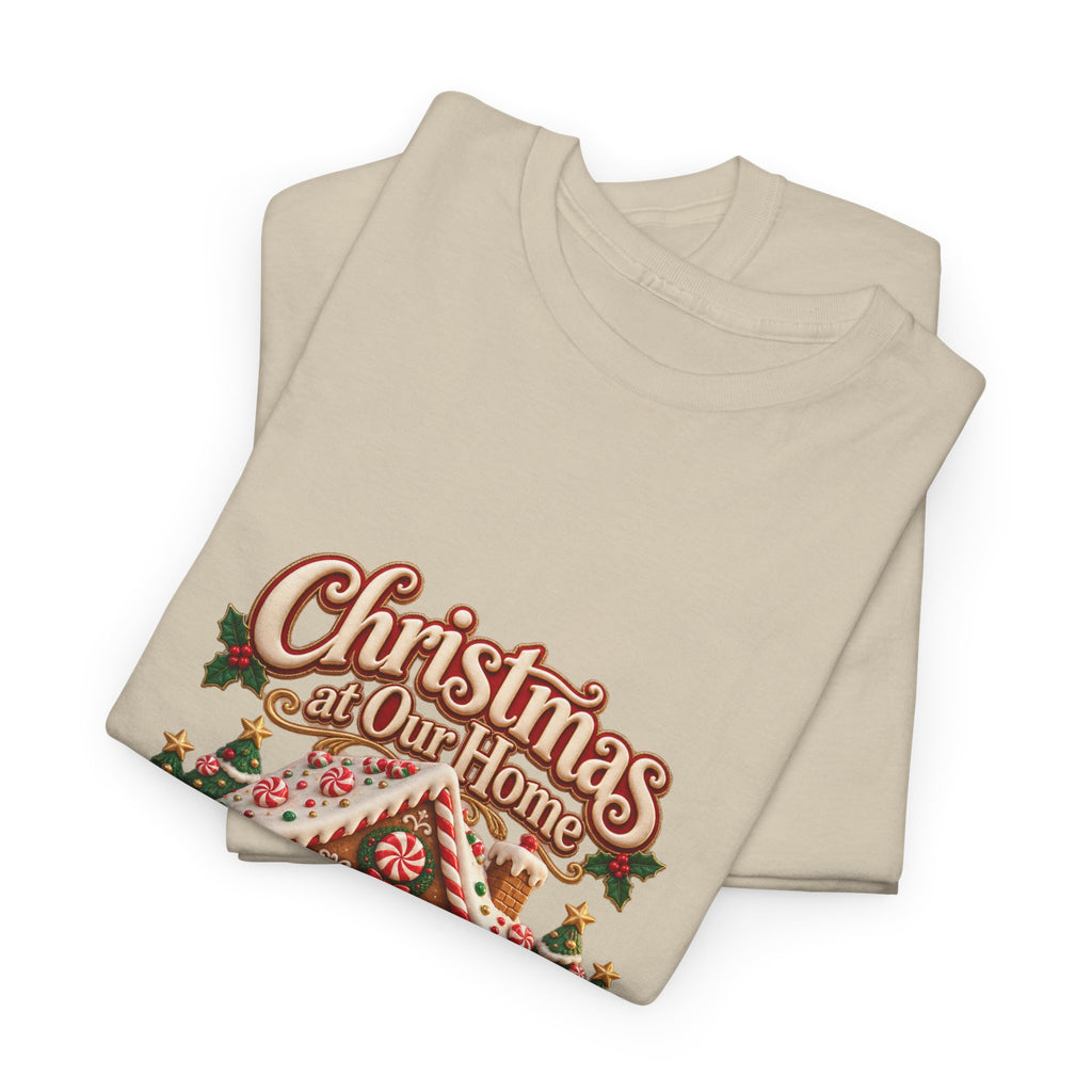 Personalized Family Christmas Shirt – Custom Family Name Gingerbread House Holiday Tee