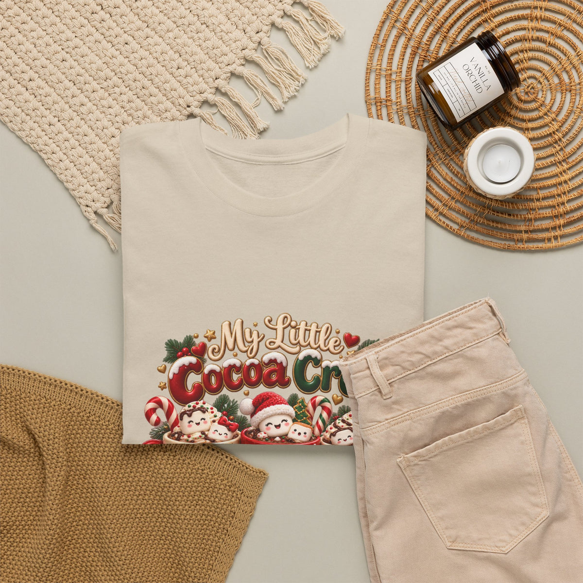 Personalized Christmas Cocoa Crew Shirt – Custom Kids Names Hot Chocolate Mom Tee