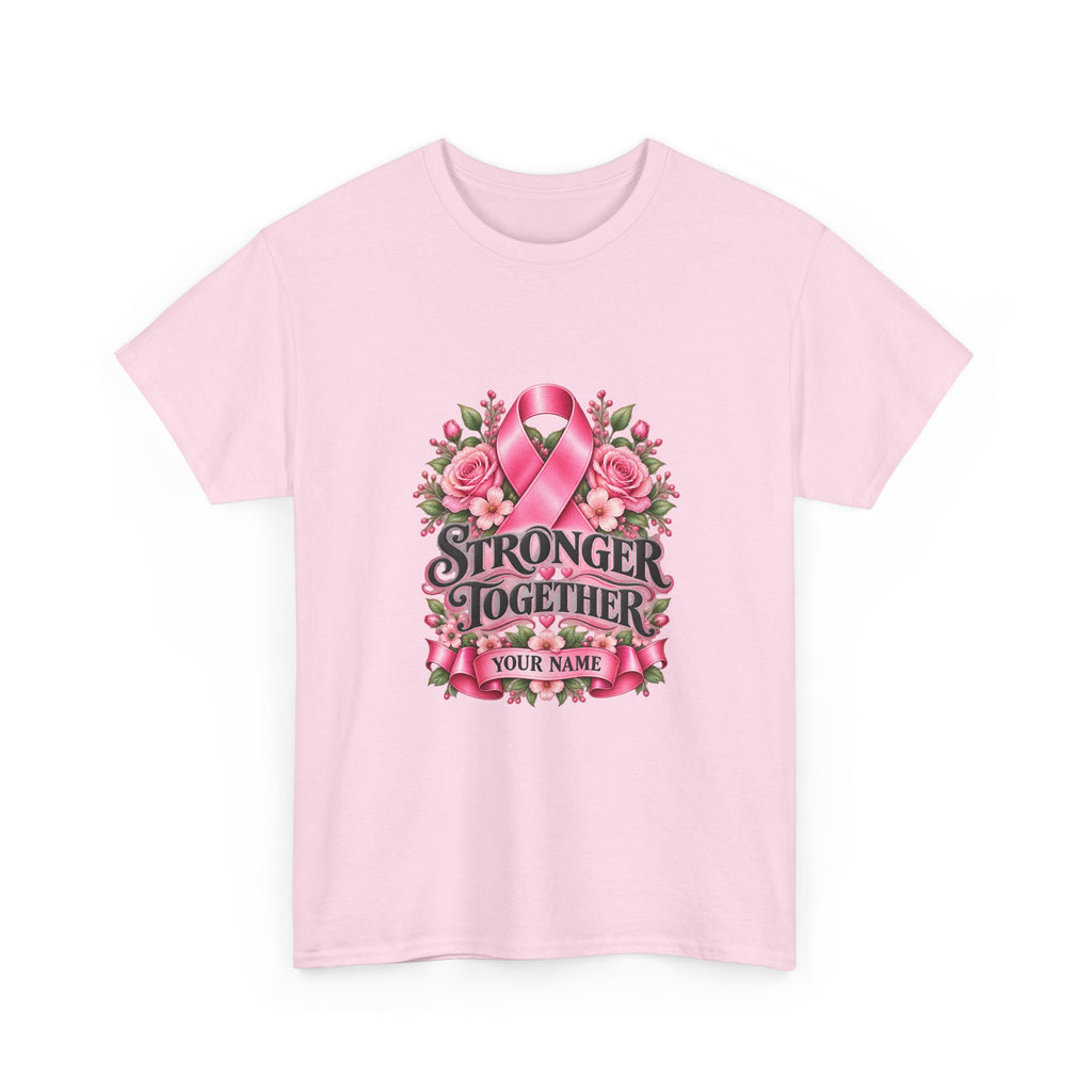 Stronger Together Personalized Pink October Awareness T-Shirt