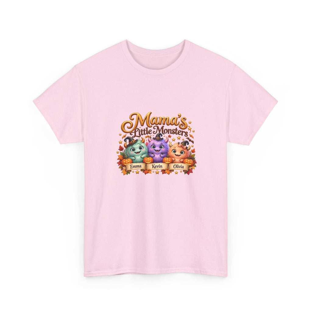 Mama’s Little Monsters Personalized Halloween Shirt – Custom Kids Names Tee – Cute Monster Mom Gift