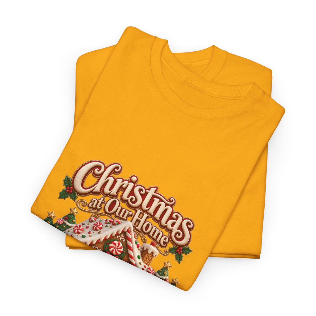 Personalized Family Christmas Shirt – Custom Family Name Gingerbread House Holiday Tee