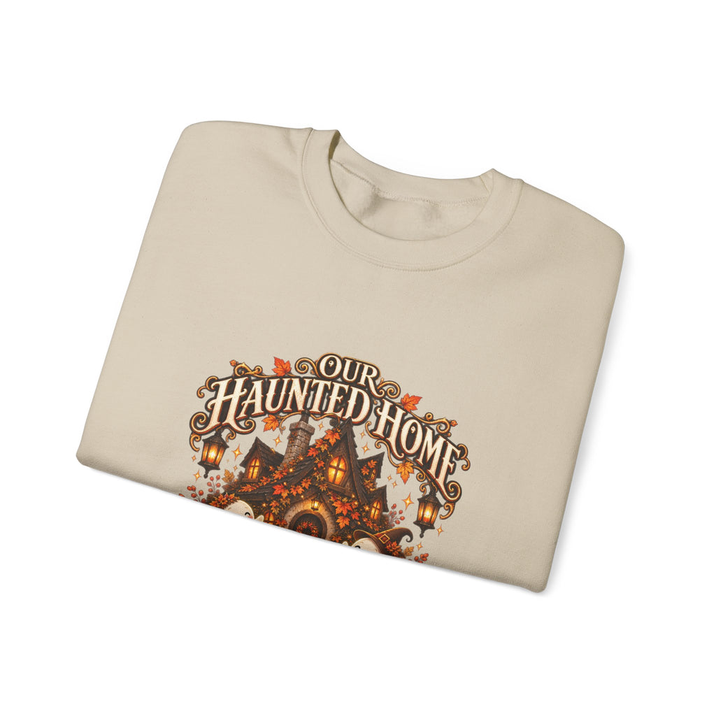 Our Haunted Home Personalized Halloween Sweatshirt – Custom Family Name