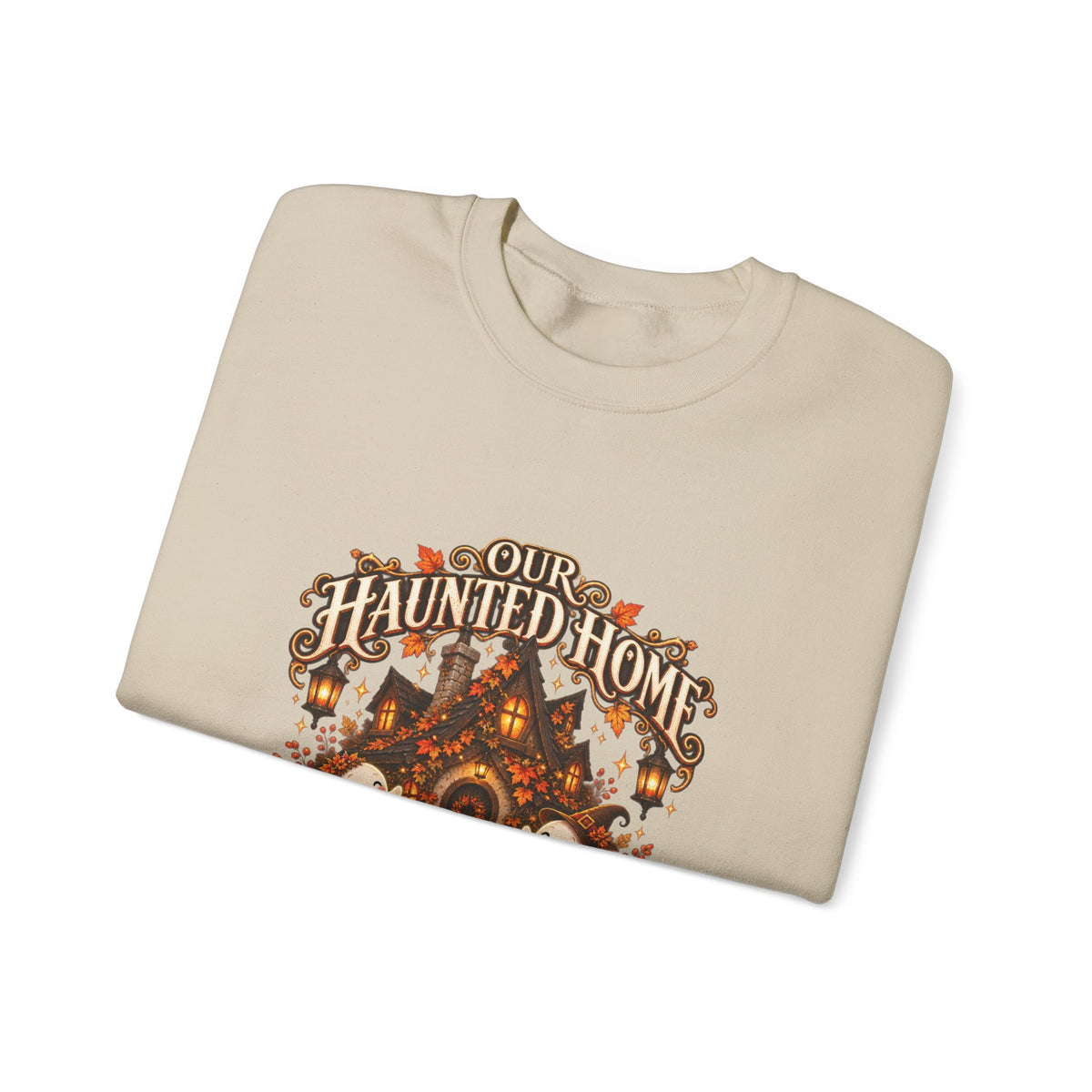 Our Haunted Home Personalized Halloween Sweatshirt – Custom Family Name