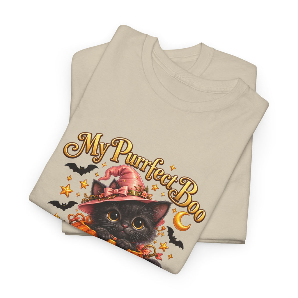 Personalized Black Cat Halloween Shirt – Custom Name Pumpkin Tee – Cute Cat Lover Gift