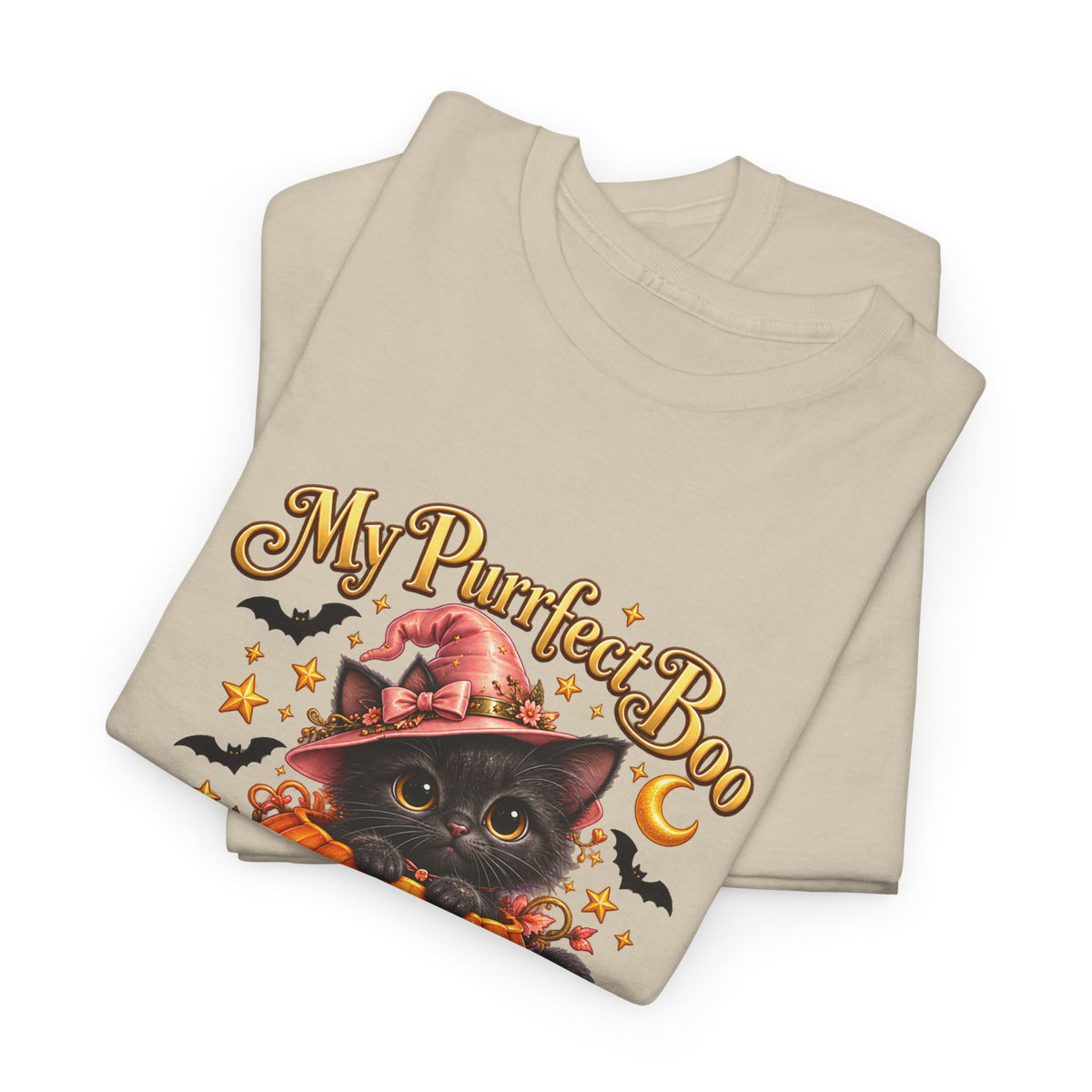Personalized Black Cat Halloween Shirt – Custom Name Pumpkin Tee – Cute Cat Lover Gift