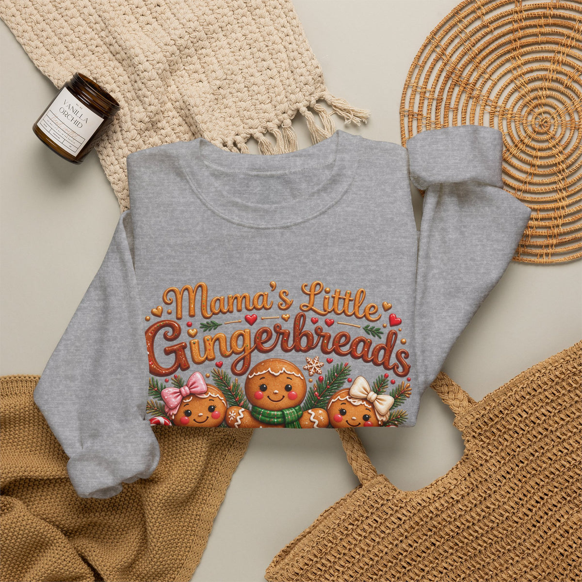 Mama’s Little Gingerbreads Personalized Christmas Sweatshirt – Custom Kids Names