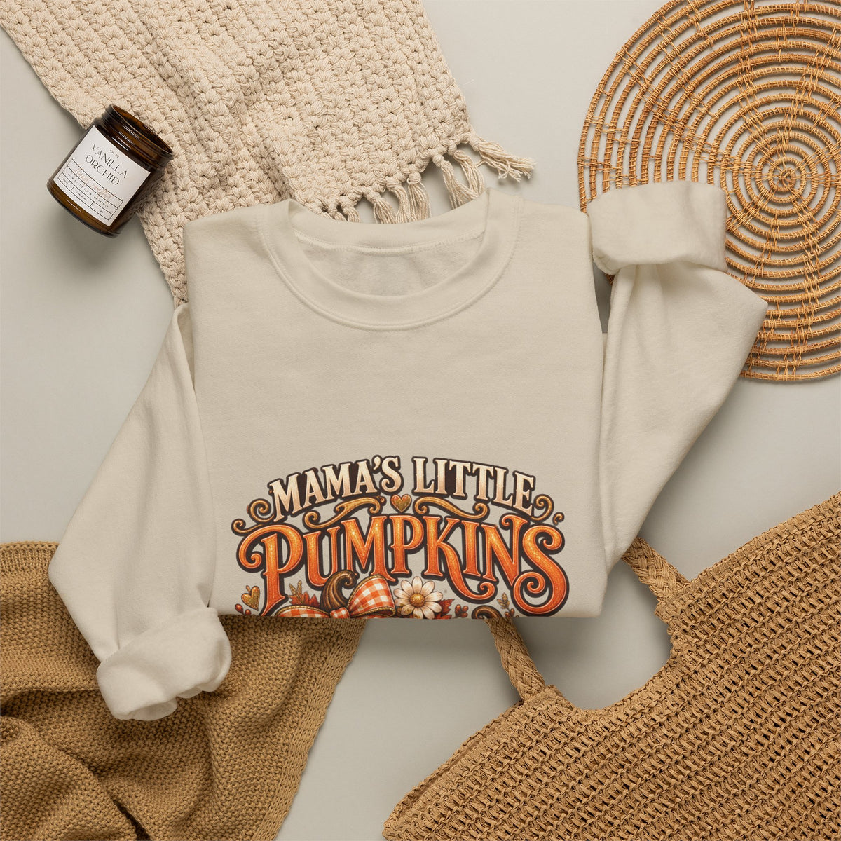 Mama’s Little Pumpkins Personalized Halloween Sweatshirt – Custom Two Names