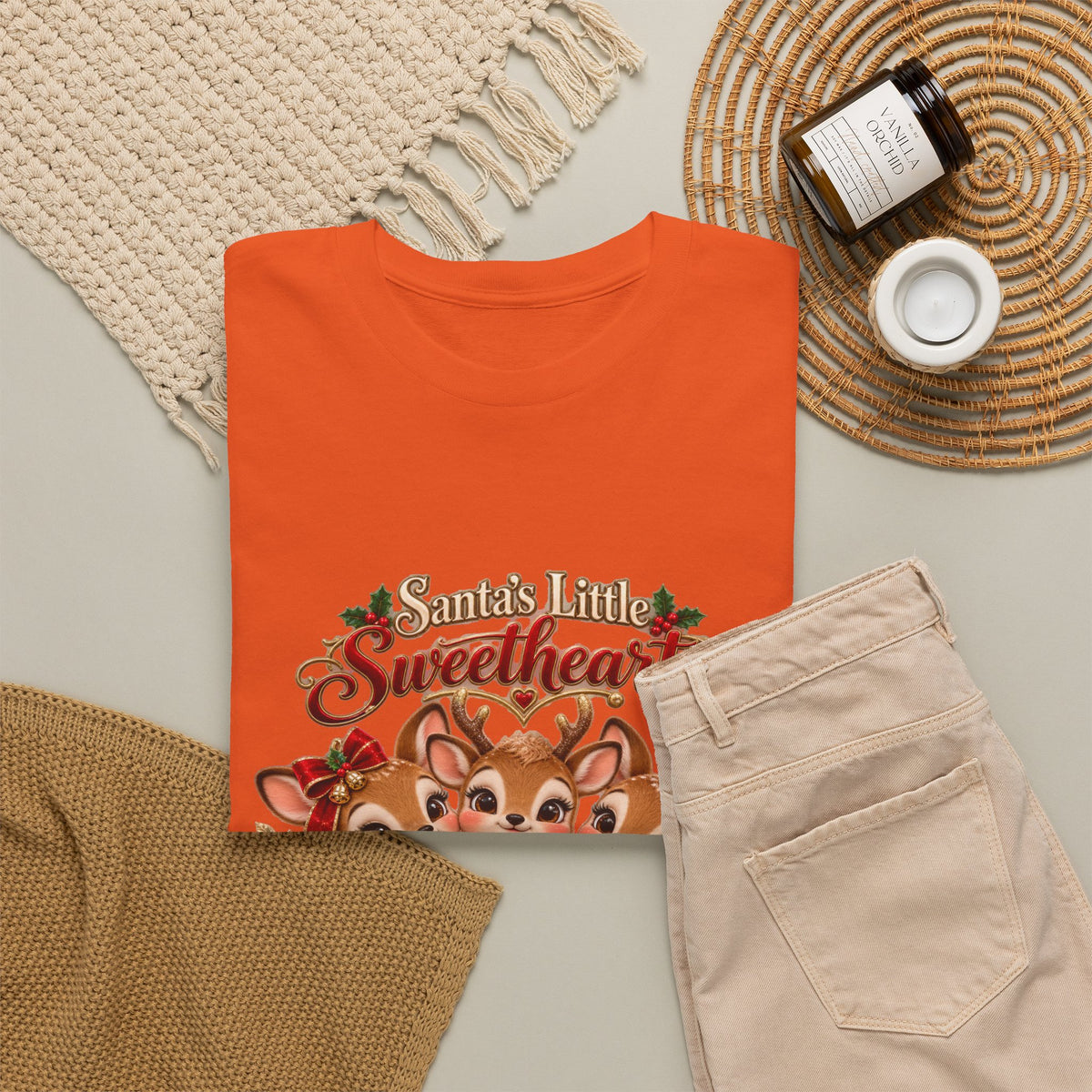Personalized Christmas Reindeer Shirt – Santa’s Little Sweethearts Custom Kids Names