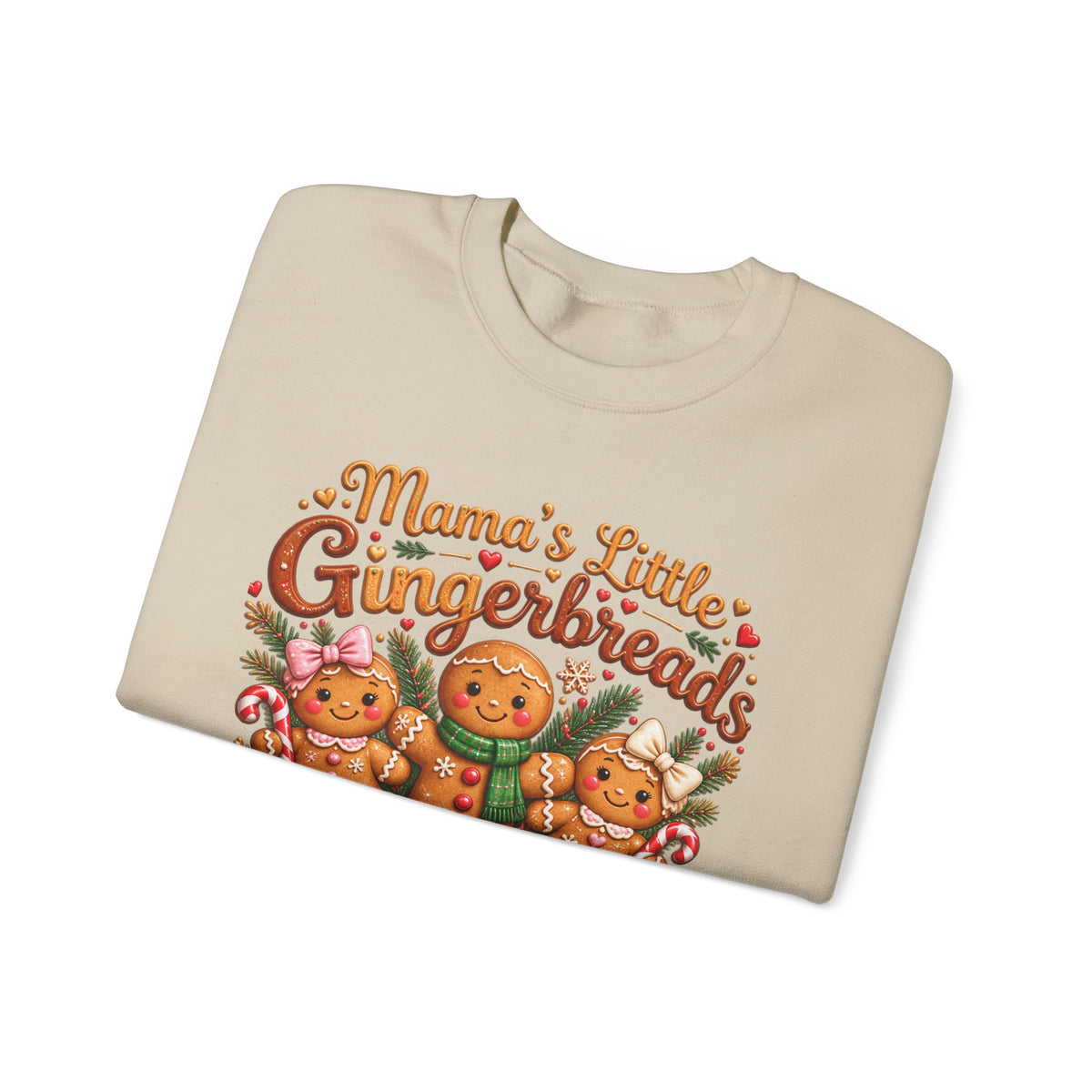 Mama’s Little Gingerbreads Personalized Christmas Sweatshirt – Custom Kids Names