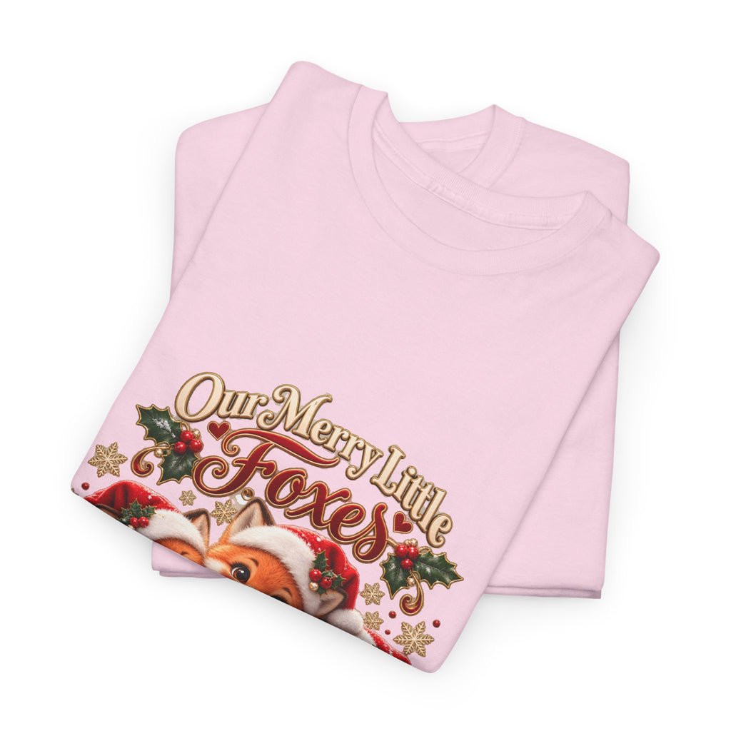 Personalized Christmas Fox Family Shirt – Custom Kids Names Holiday Mom Gift
