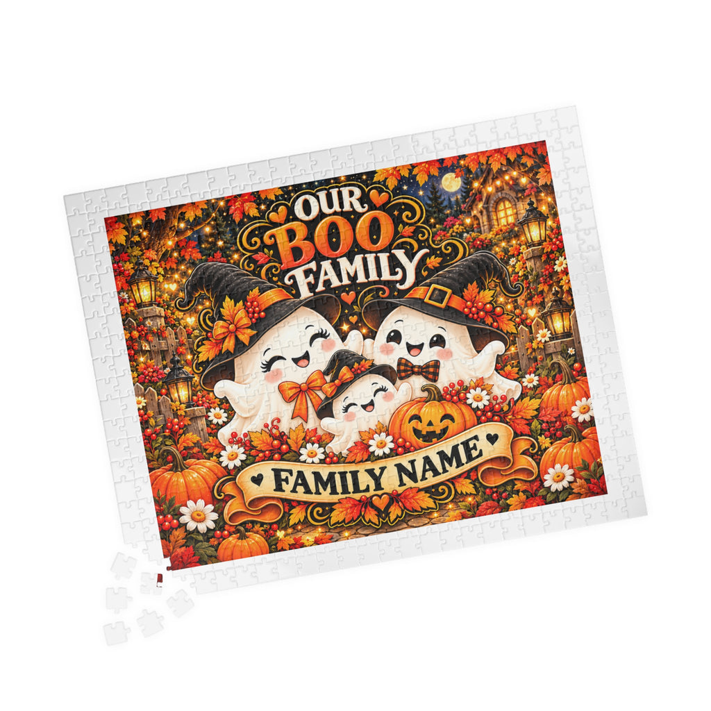 Our Boo Family Personalized Halloween Jigsaw Puzzle – Custom Family Name