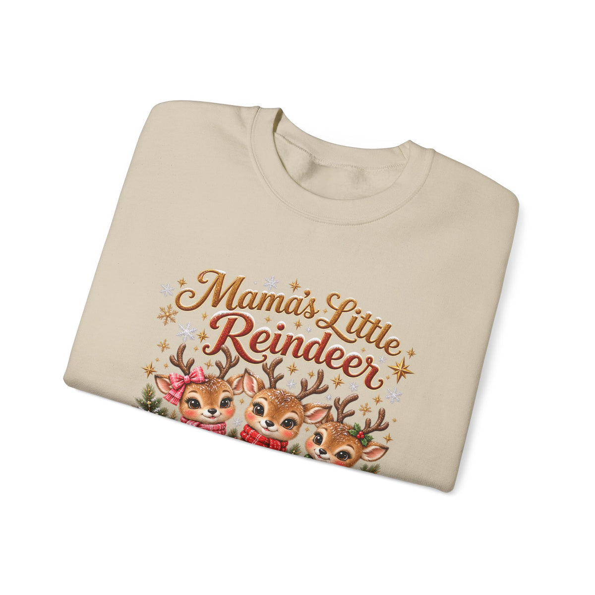 Mama’s Little Reindeer Personalized Christmas Sweatshirt – Custom Kids Names