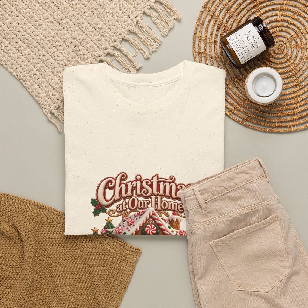 Personalized Family Christmas Shirt – Custom Family Name Gingerbread House Holiday Tee