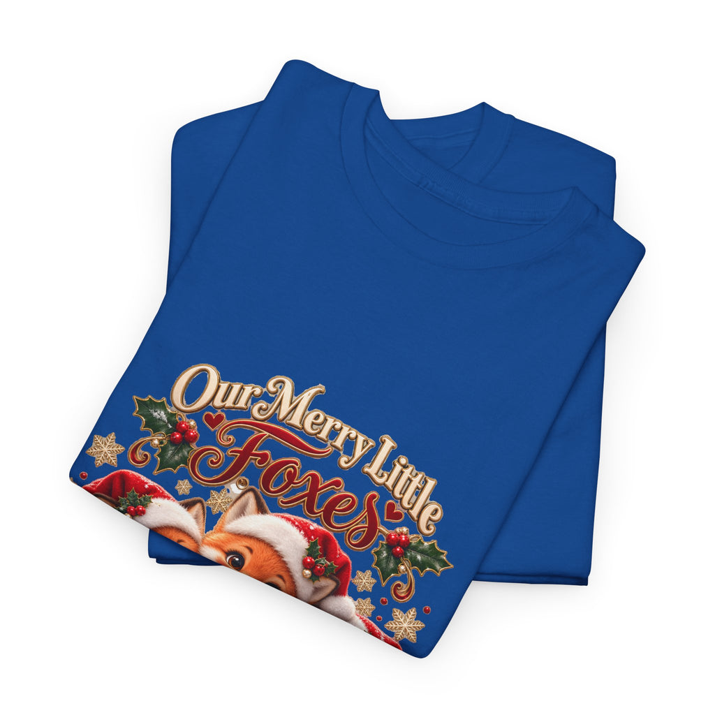 Personalized Christmas Fox Family Shirt – Custom Kids Names Holiday Mom Gift