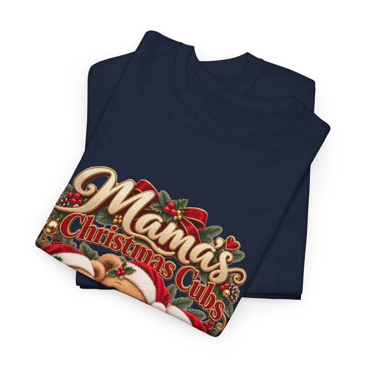 Mama’s Christmas Cubs Personalized Christmas Shirt – Custom Kids Names Teddy Bear Tee