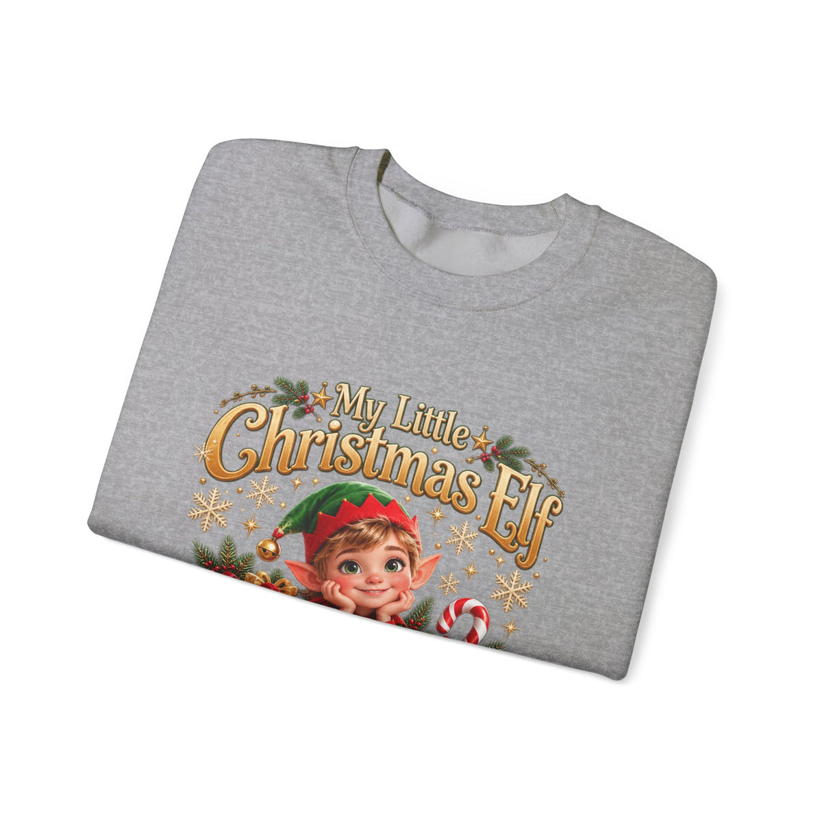 Personalized Christmas Elf Sweatshirt – Custom Name Holiday Crewneck