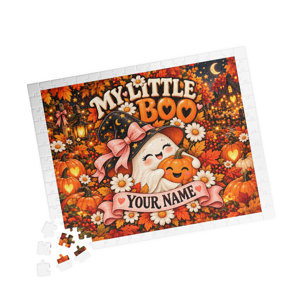 My Little Boo Personalized Halloween Jigsaw Puzzle – Custom Name