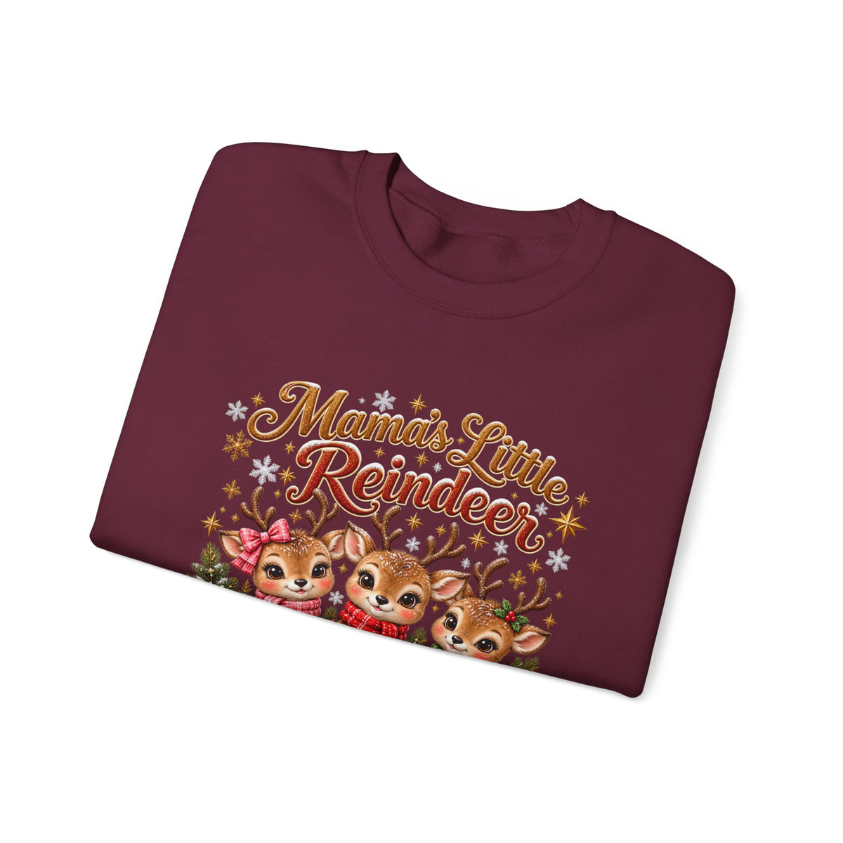 Mama’s Little Reindeer Personalized Christmas Sweatshirt – Custom Kids Names