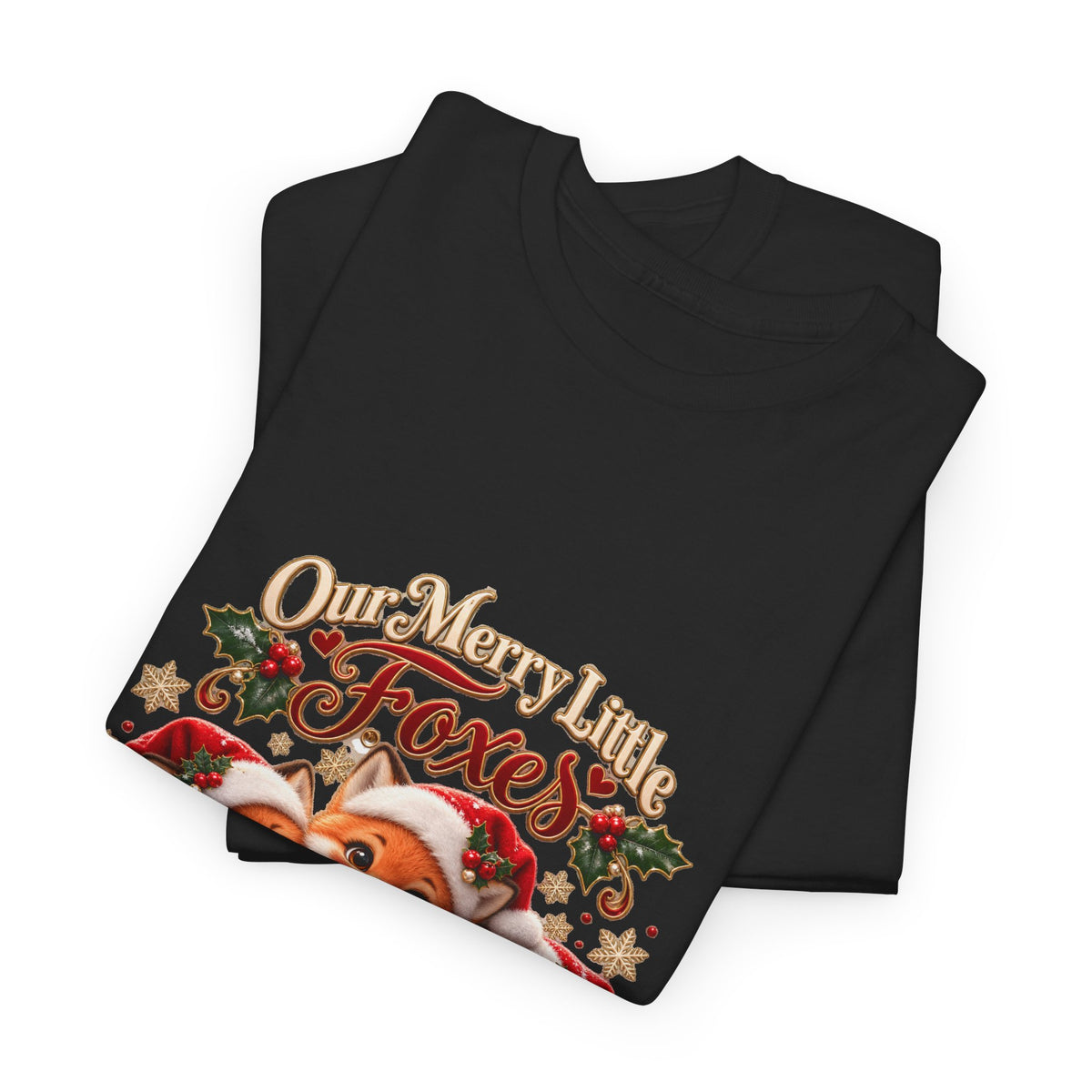 Personalized Christmas Fox Family Shirt – Custom Kids Names Holiday Mom Gift