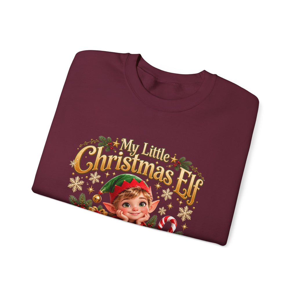 Personalized Christmas Elf Sweatshirt – Custom Name Holiday Crewneck