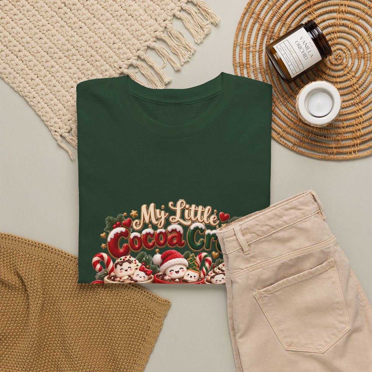 Personalized Christmas Cocoa Crew Shirt – Custom Kids Names Hot Chocolate Mom Tee