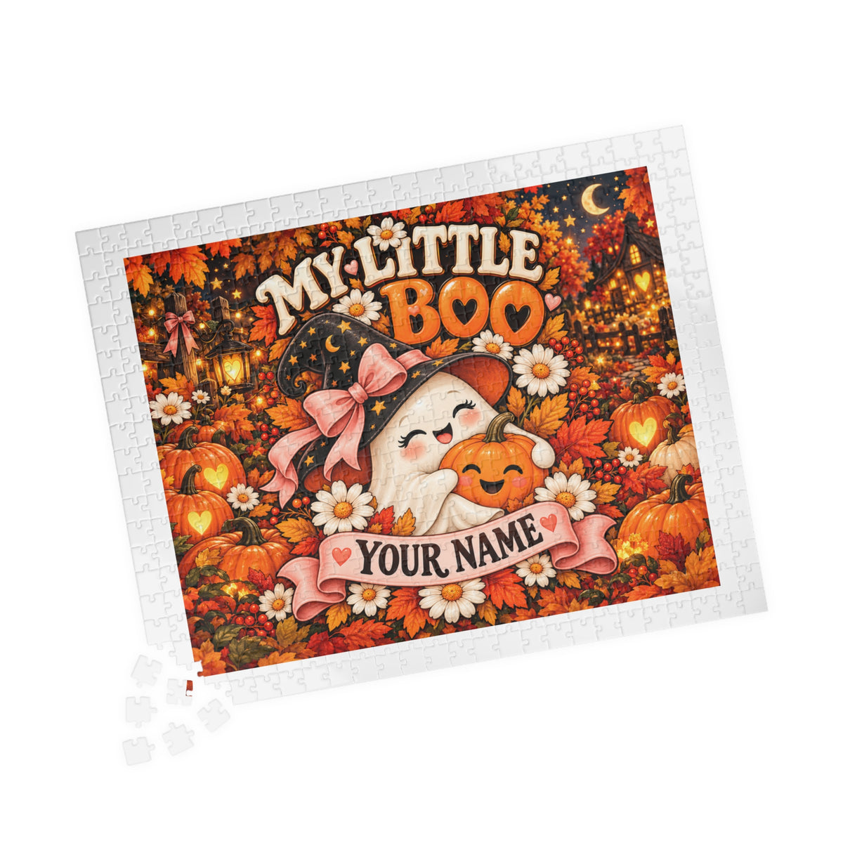 My Little Boo Personalized Halloween Jigsaw Puzzle – Custom Name