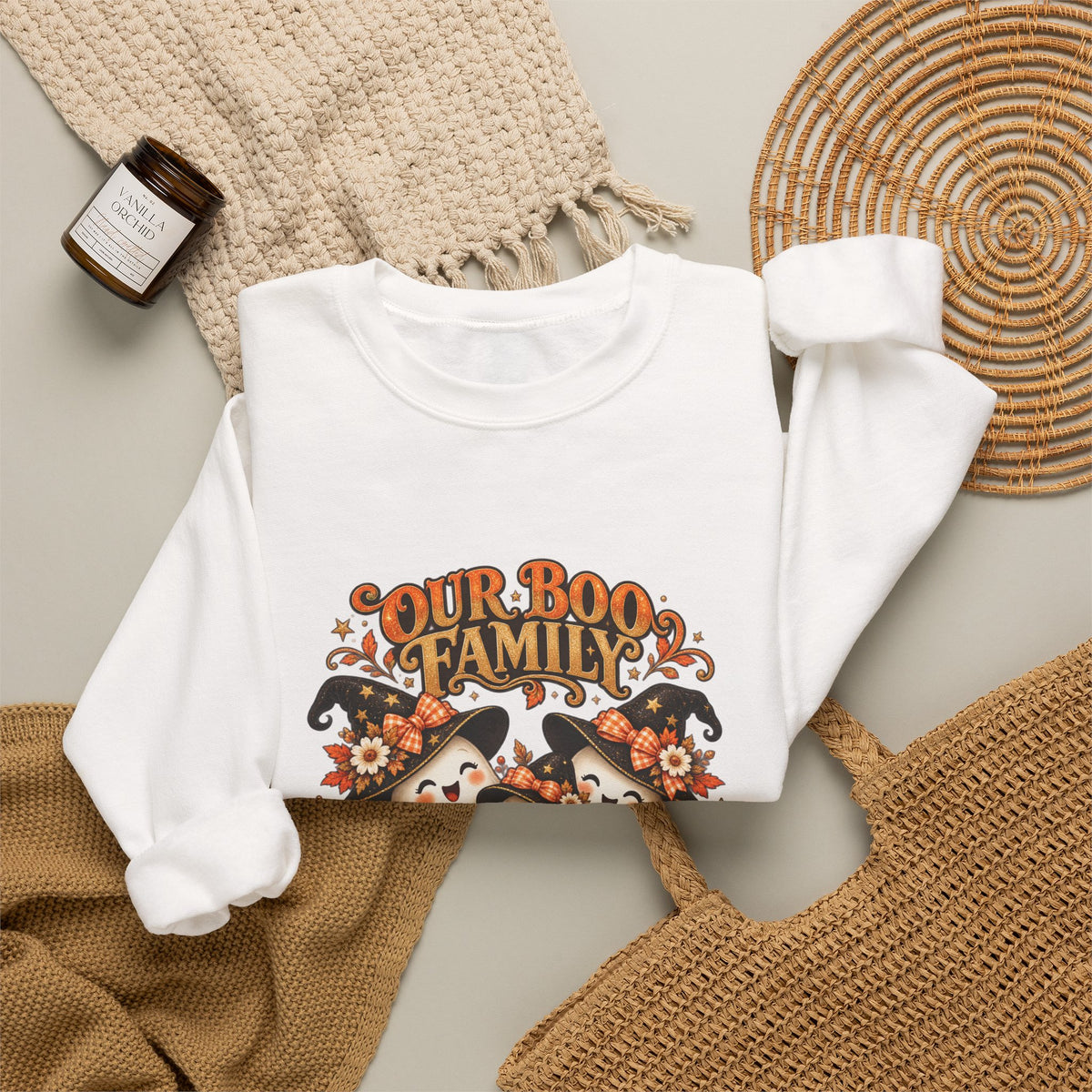 Our Boo Family Personalized Halloween Sweatshirt – Custom Family Name
