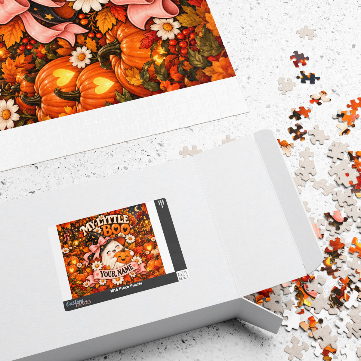 My Little Boo Personalized Halloween Jigsaw Puzzle – Custom Name