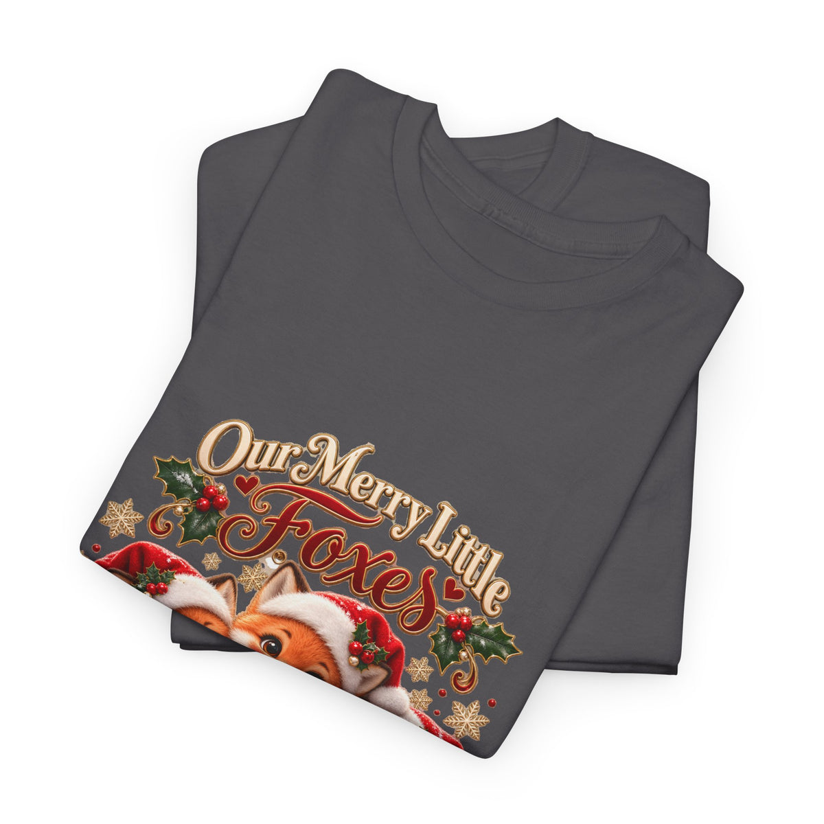 Personalized Christmas Fox Family Shirt – Custom Kids Names Holiday Mom Gift