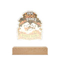 Our Boo Family Personalized Halloween Acrylic Night Light – Custom Family Name