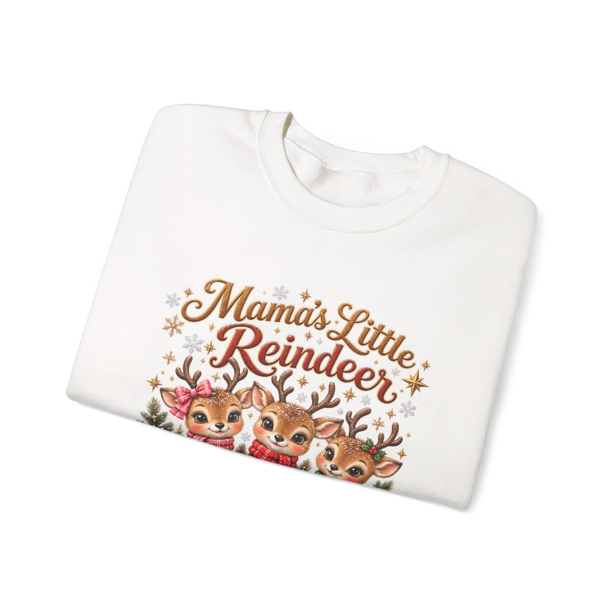 Mama’s Little Reindeer Personalized Christmas Sweatshirt – Custom Kids Names