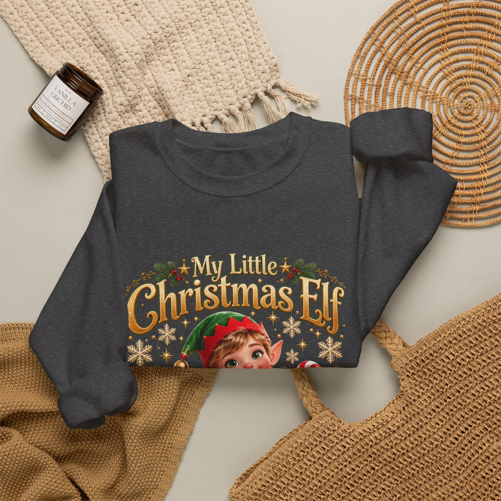 Personalized Christmas Elf Sweatshirt – Custom Name Holiday Crewneck