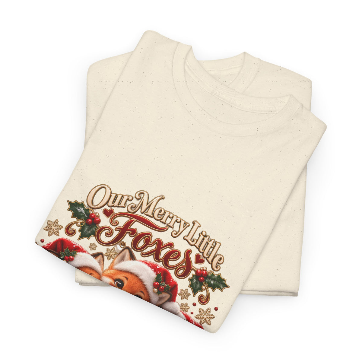 Personalized Christmas Fox Family Shirt – Custom Kids Names Holiday Mom Gift
