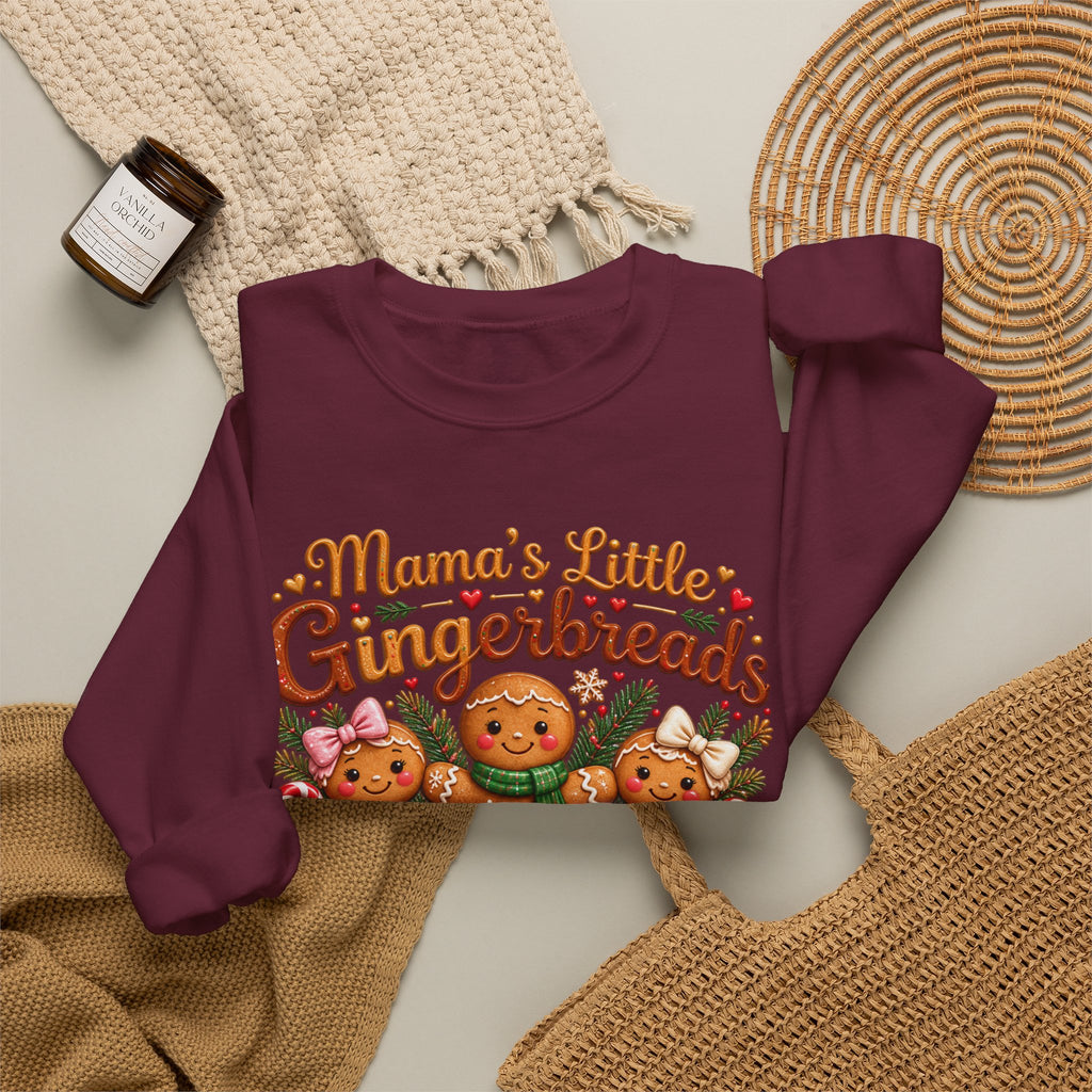 Mama’s Little Gingerbreads Personalized Christmas Sweatshirt – Custom Kids Names