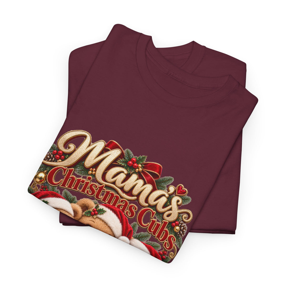 Mama’s Christmas Cubs Personalized Christmas Shirt – Custom Kids Names Teddy Bear Tee