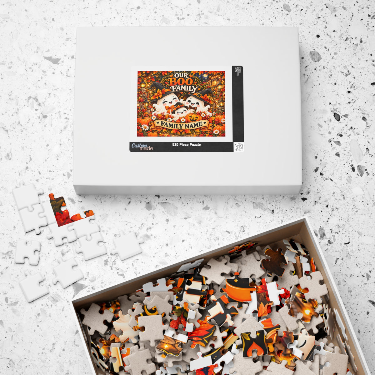 Our Boo Family Personalized Halloween Jigsaw Puzzle – Custom Family Name