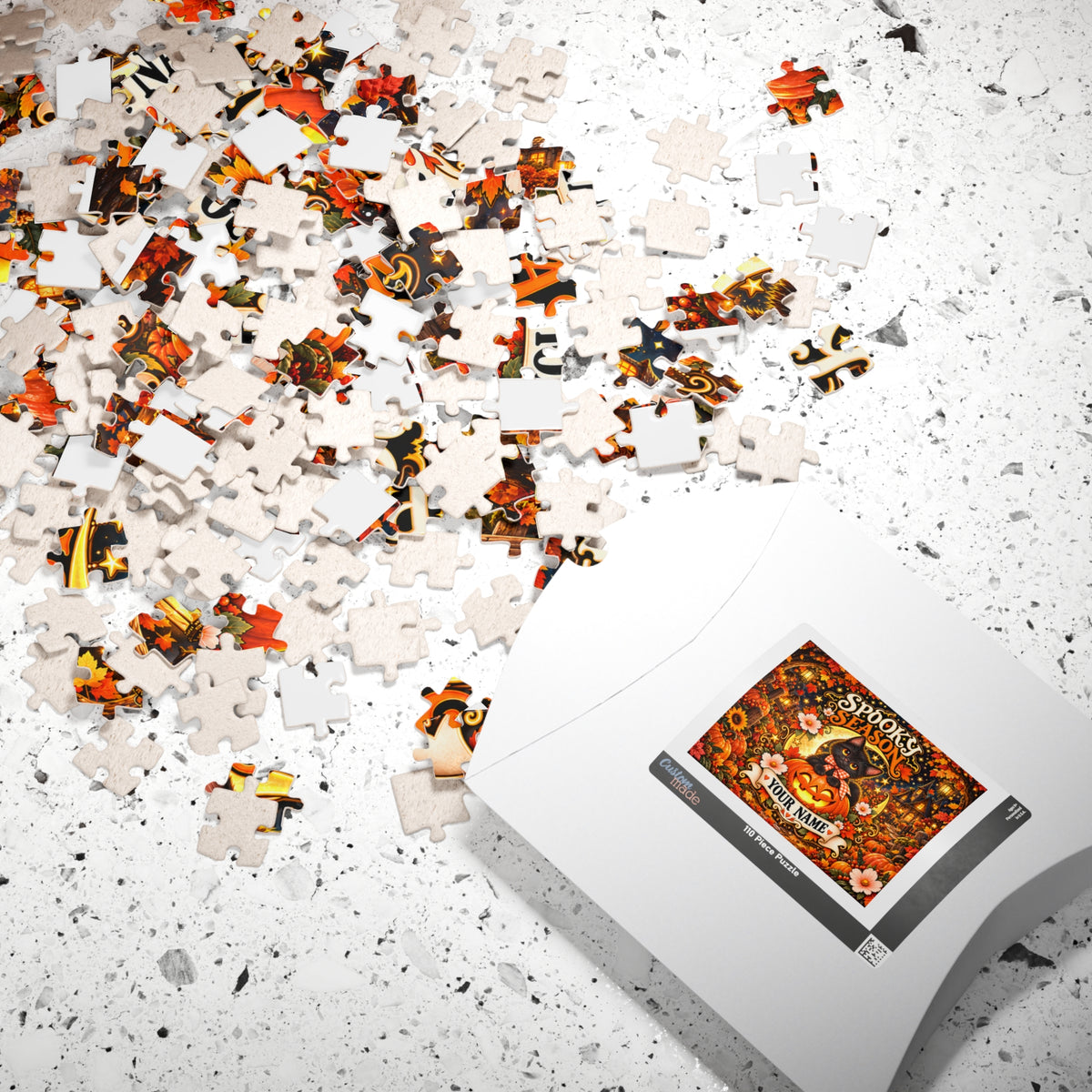 Spooky Season Personalized Halloween Jigsaw Puzzle – Custom Name