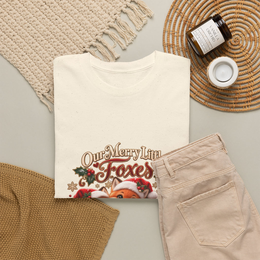 Personalized Christmas Fox Family Shirt – Custom Kids Names Holiday Mom Gift