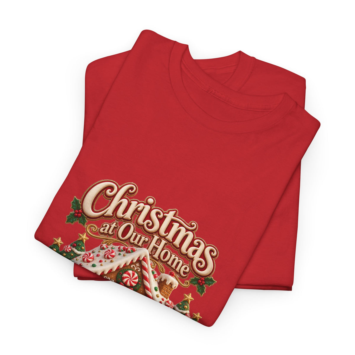 Personalized Family Christmas Shirt – Custom Family Name Gingerbread House Holiday Tee