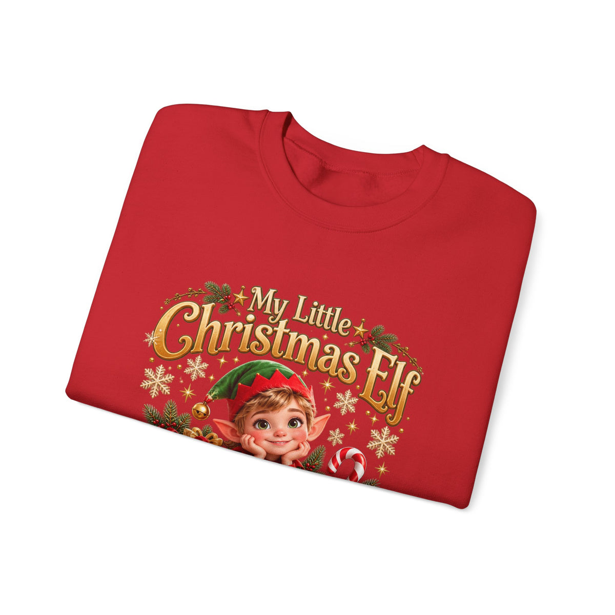 Personalized Christmas Elf Sweatshirt – Custom Name Holiday Crewneck