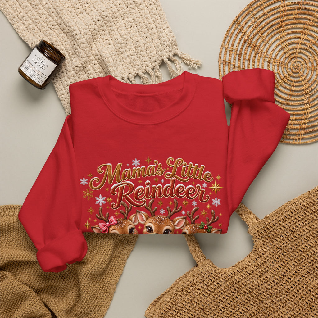 Mama’s Little Reindeer Personalized Christmas Sweatshirt – Custom Kids Names