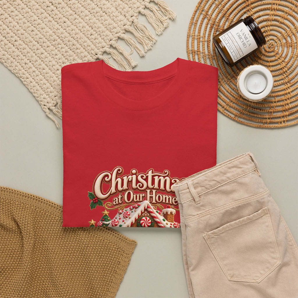 Personalized Family Christmas Shirt – Custom Family Name Gingerbread House Holiday Tee